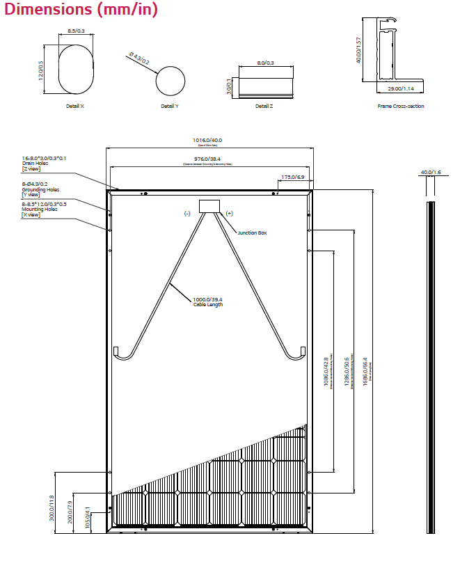 LG NeON2 LG335N1CA5 335w Mono Solar Panel Solaris